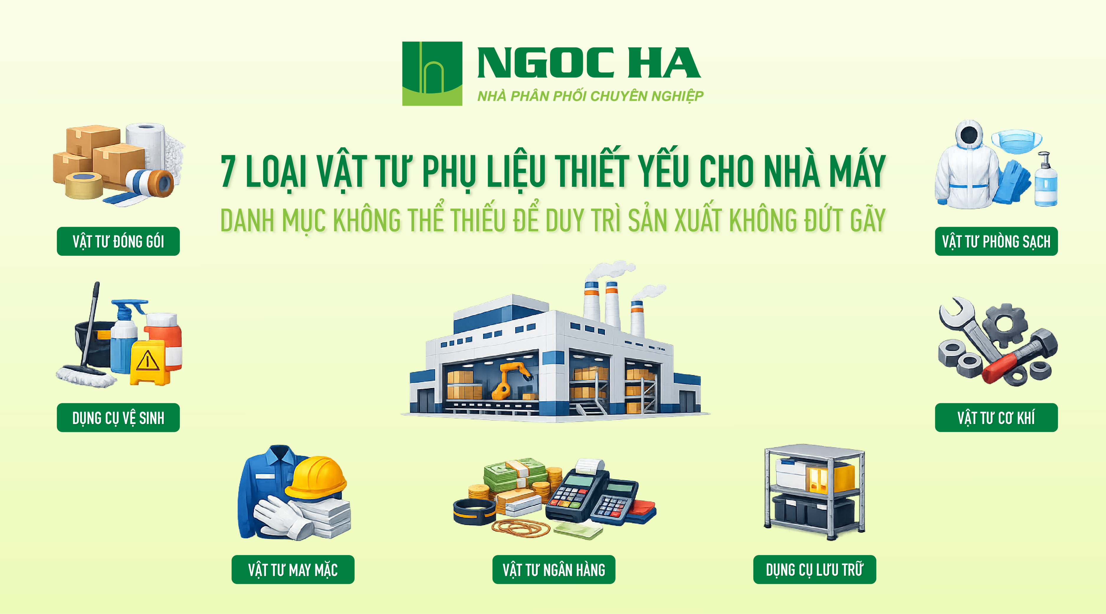 7 Loại Vật Tư Phụ Liệu Sản Xuất Cần Có Trong Nhà Máy Công Nghiệp